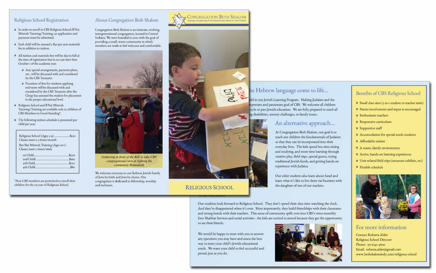 Congregation Beth Shalom religious school brochure