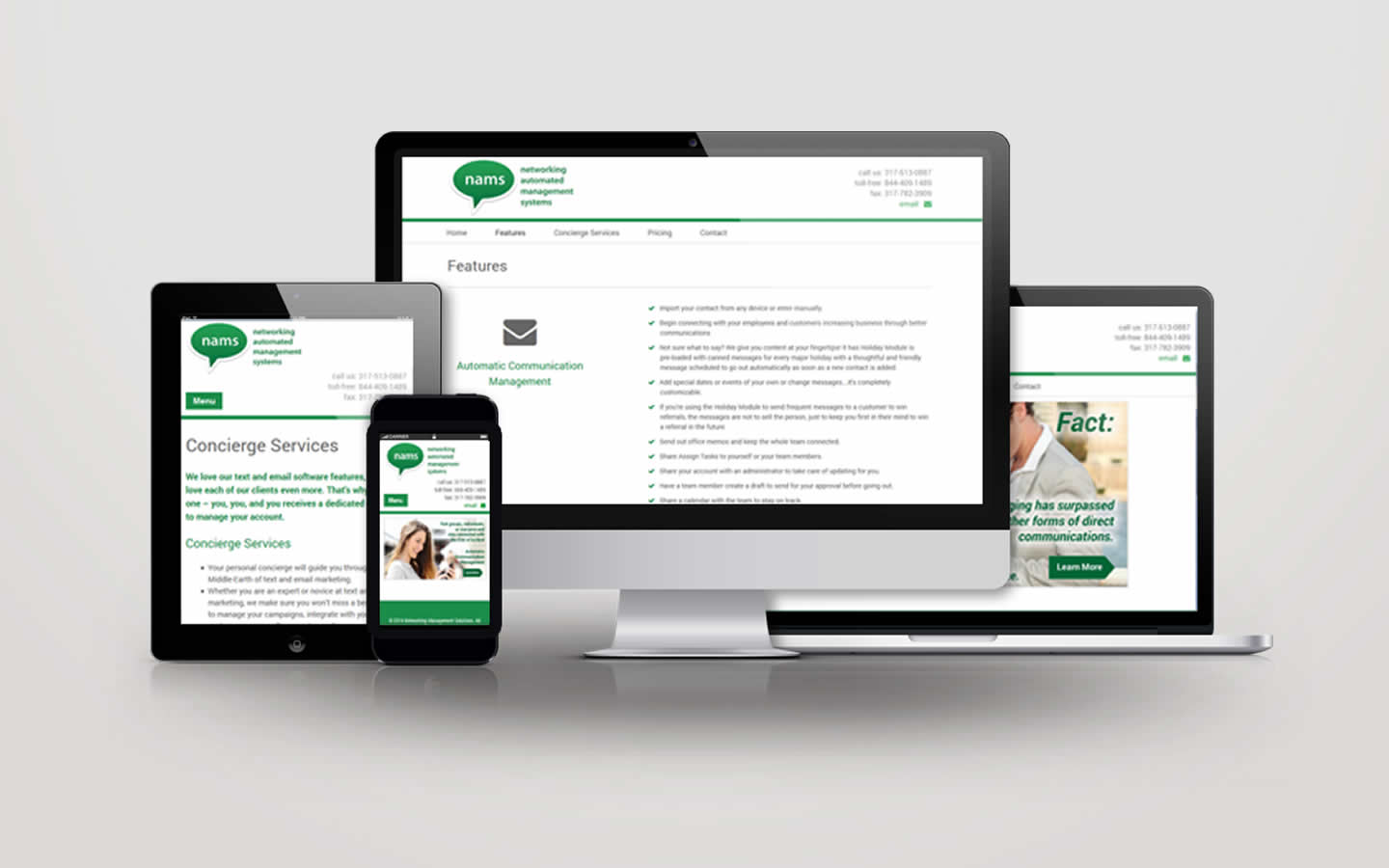 NAMS Responsive Website Design