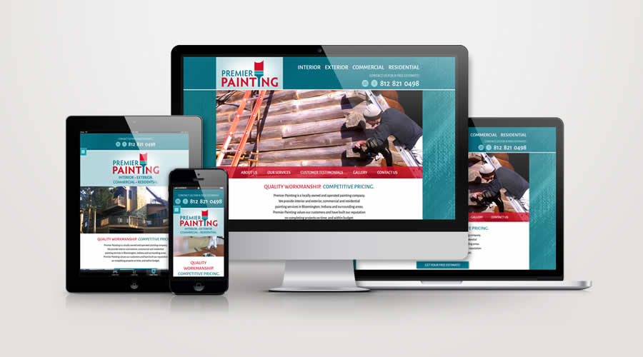 premier painting website development